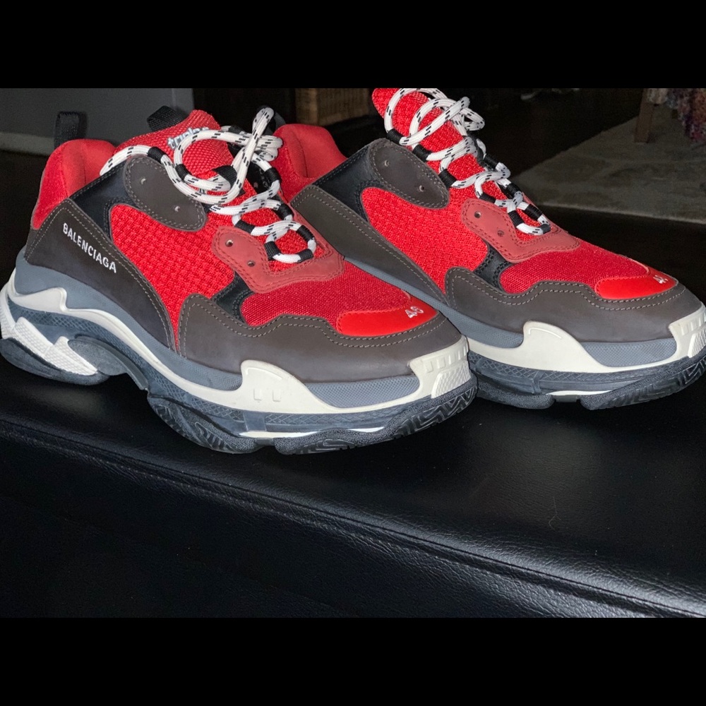 Red Balenciaga sneakers Men’s Sz 13